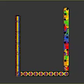 Colorful Decorative Strip With Rainbow Colors And Circular Patterns For Home Decoration