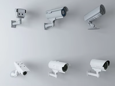 Projection Monitoring System With Various Security Cameras For Indoor Outdoor Surveillance 3d model