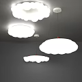 Modern Cloud Shaped White Ceiling Light With Soft Glow For Interior Decoration 3d model