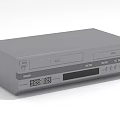 Gray VCR DVD Combo Player With Display And Control Buttons For Home Use