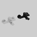 Wall Mounted Chrome Plated Modern Water Faucet With Single Handle Design