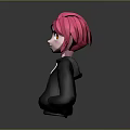 Child With Pink Hair Wearing Black Hoodie Featuring Pink Butterfly Design And Baby Wings Text