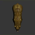 Realistic Brown Bear Game Movie Character With Detailed Fur And Standing Stance