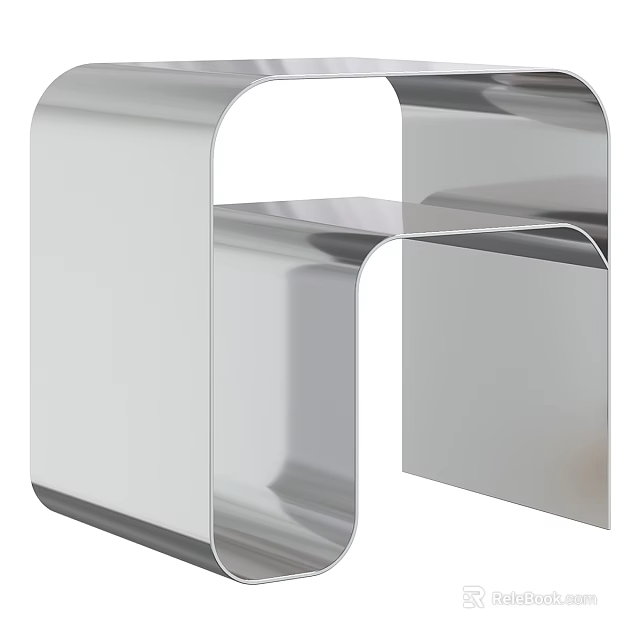 Modern Metal Tea Table And Chairs With Sleek Contemporary Design 3d model 