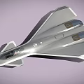 Modern Stealth Fighter Jet With Silver Body Dual Engines And Sharp Wings