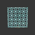 Carved Lattice Window Traditional Geometric Pattern Design In White Outline