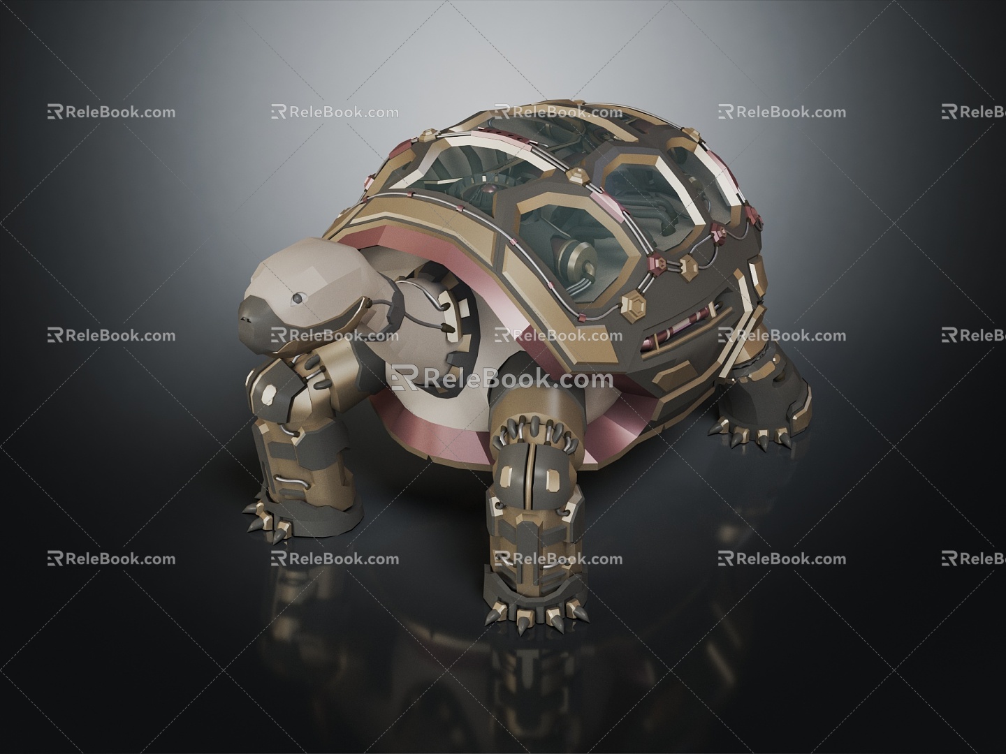 Modern Robot Mechanical Tortoise Mechanical Animal Science Fiction Tortoise 3d model