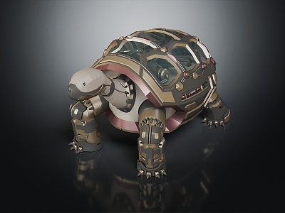 Modern Robot Mechanical Tortoise Mechanical Animal Science Fiction Tortoise 3d model