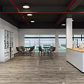 Indoor Badminton Courts With Green Floors White Lines And Wall Posters For Fitness