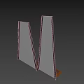 Modern Minimalist Decorative Ornament Set With Black Stands And Transparent Panels