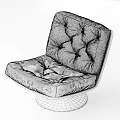 Brown Velvet Upholstered Accent Chair With Button Tufted Back And Round Black Base