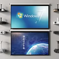 Modern Projector Projection Curtain 3d model