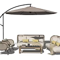 Outdoor Sofa Rattan Sofa Casual Sofa Single Sofa 3d model