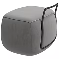 Gray Velvet Upholstered Accent Chair With Black Metal Frame Rounded Shape Modern Design
