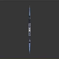 Modern Blue Glowing Bow With Streamlined Design And Reflective Surface