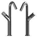Stylish Modern Copper Faucets With Elegant Curved Design And Polished Finish