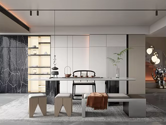 Modern Tea Room 3d model