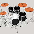 YAMAHA Musical Instrument Drum Set With Multiple Drums Cymbals And Stands For Music Performance