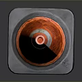 Orange Reflective Traffic Cone With White Stripe And Rubber Base Isolated On Dark Background