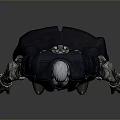 Game Movie Character in Long Black Coat Purple Vest White Shirt with Mechanical Arms