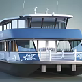 Double Decker East River Ferry With Blue Exterior And Design