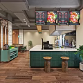 Modern Restaurant Interior With Teal Chairs Banquette Seating Wooden Flooring And Copper Accents