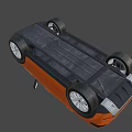 Orange Range Rover Evoque SUV With Stylish Modern Exterior Design 3d model