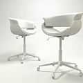 Modern Bar Stools With Leather Seats And Metal Swivel Bases And Rolling Wheels