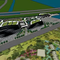Modern Tourist Center Complex With Green Roofs River Views And Landscaped Areas