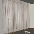 Curtain Window Screen Pleated Curtain 3d model