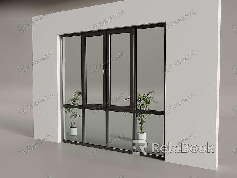 modern floor-to-ceiling windows model