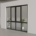 modern floor-to-ceiling windows 3d model