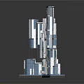 Future Architecture Design Featuring Tall Glass Towers And Modern Structural Elements 3d model