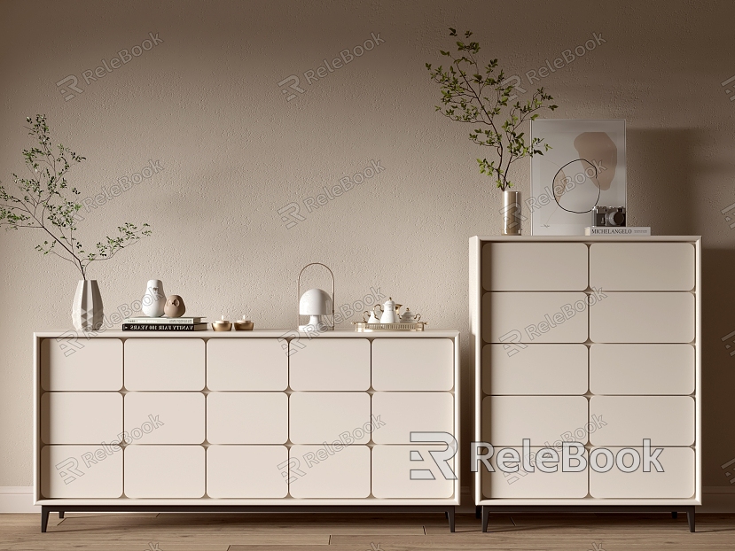 Cream Style Cabinet Whole Cabinet Sideboard Cabinet Balcony Cabinet Locker Entrance Cabinet model