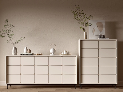 Cream Style Cabinet Whole Cabinet Sideboard Cabinet Balcony Cabinet Locker Entrance Cabinet model