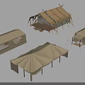 Various Styles Of Beige Canvas Glamping Tents For Outdoor Luxury Camping And Resort Accommodation
