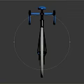 Sleek Modern Bicycle With Black Frame Blue Saddle And White Rims Design