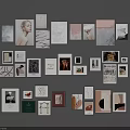 Photo Wall With Different Sized Frames Art Prints Portraits Abstract Designs Decorative Gallery Arrangement