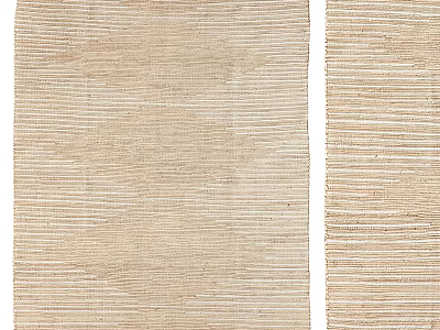 Neutral Color Handwoven Square Rug With Striped Diamond Pattern And Jute Material 3d model