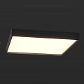 Modern Square Ceiling Light With Black Frame And White Shade For Interior Lighting 3d model