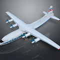 Large Modern Passenger Plane With White Body Blue Red Accents Four Engines And Wide Wings