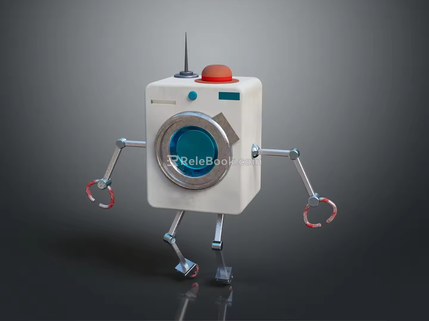 Robot Assistant Small Robot Butler Robot Butler Figure Game Figure 3d model