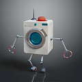 Robot Assistant Small Robot Butler Robot Butler Figure Game Figure 3d model