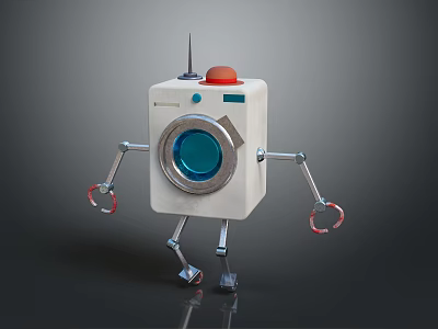 Robot Assistant Small Robot Butler Robot Butler Figure Game Figure 3d model