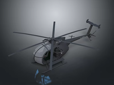 3D Model Helicopter Designed for Space Exploration Missions and Aeronautics 3d model