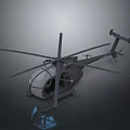 3D Model Helicopter Designed for Space Exploration Missions and Aeronautics