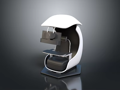 Modern Immersive VR Experience Pod With Futuristic Design And Comfortable Seating 3d model