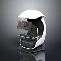 Modern Immersive VR Experience Pod With Futuristic Design And Comfortable Seating 3d model