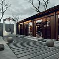 New Chinese Academy Ancient Architecture Academy 3d model