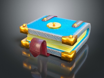 Modern Magic Book Cartoon Book Summon Book 3d model